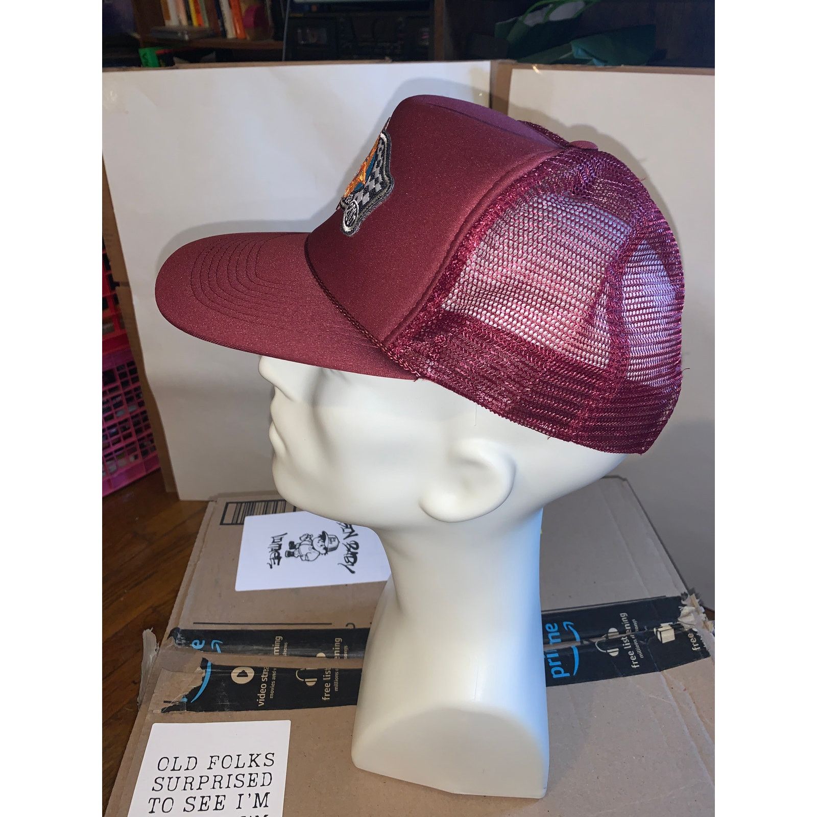 Cobra 2001 Ozark Trails Racing Trucker Hat Rope Snapback Maroon Size ONE SIZE - 5 Thumbnail