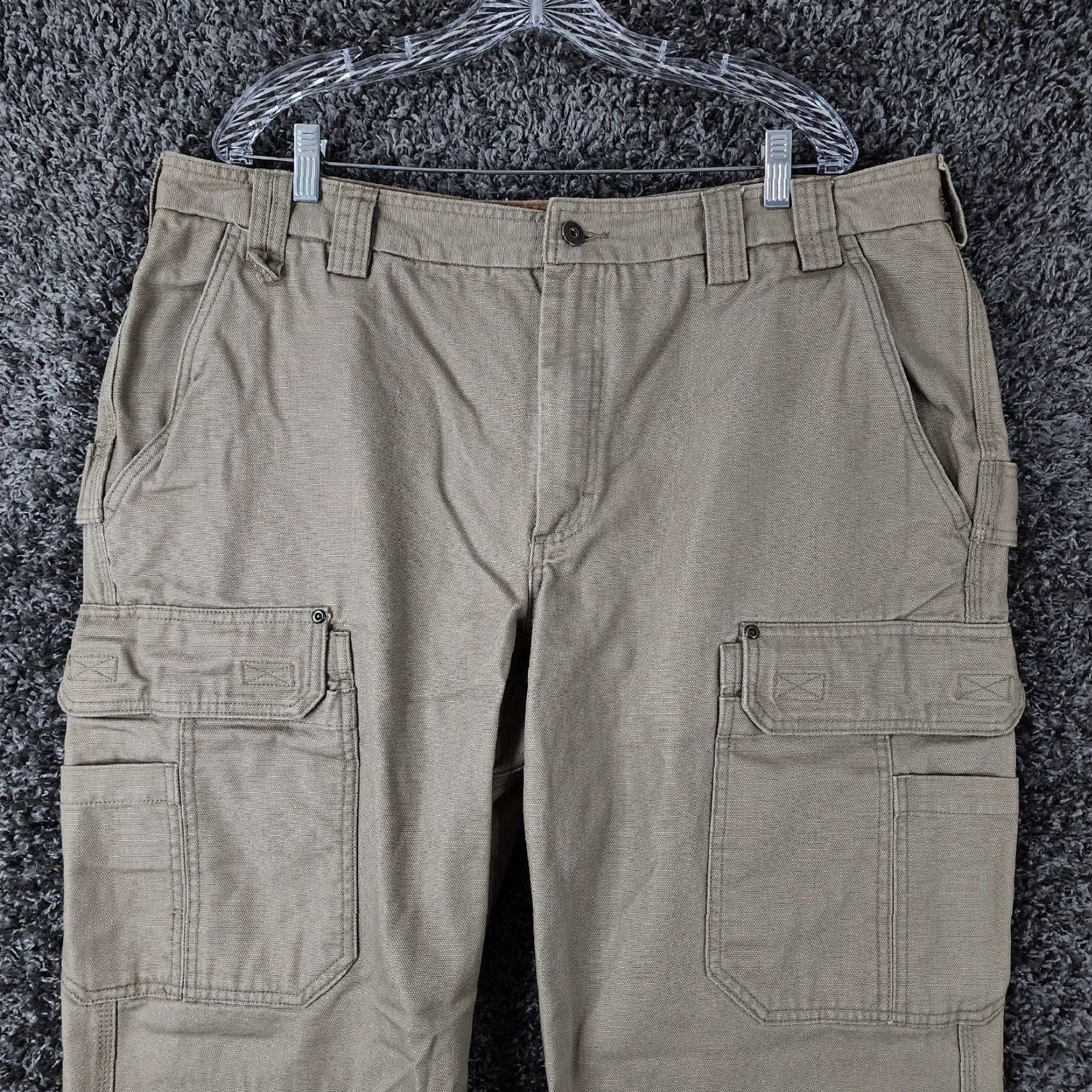 Vintage Duluth Trading Co. Mens Heavy Duty Canvas Cargo Pants Beige Size 40x32 Size US 40 / EU 56 - 2 Thumbnail
