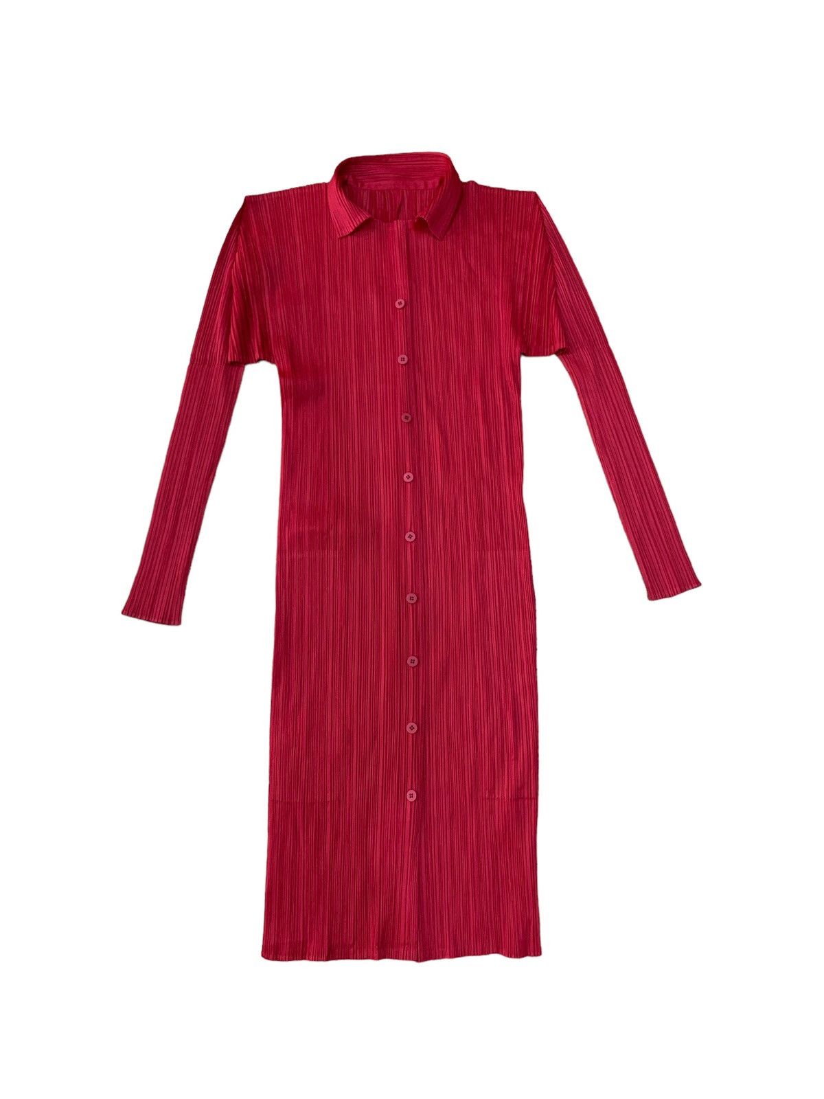 Issey Miyake LIKE NEW VTG ISSEY MIYAKE PLEATED PLEATS BUTTON UP SHIRT TOP Size M / US 6-8 / IT 42-44 - 1 Thumbnail