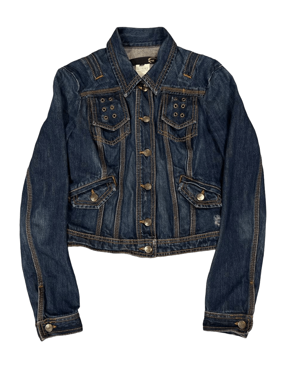 Roberto Cavalli Roberto Just Cavalli Vintage Blue Denim Jean Jacket size XS Size XS / US 0-2 / IT 36-38 - 1 Thumbnail