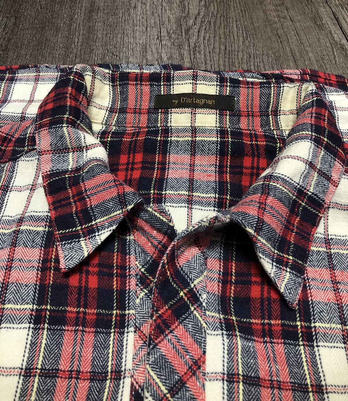 Designer × Japanese Brand × Vintage Vintage D'artagnan Flannel 4 Pocket Button Up Shirt Size M / US 6-8 / IT 42-44 - 18 Thumbnail