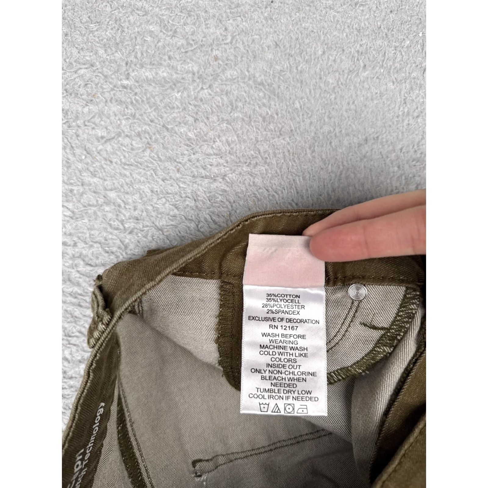 Vintage Laurie Felt Pants Womens XS Capri Brown Silky Stretch Technology Pockets Zip Button Straight Leg 21in Inseam Casual City Vintage No N/A Size 26" / US 2 / IT 38 - 7 Thumbnail