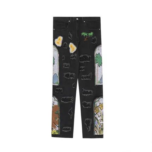 Japanese Brand Y2K Harajuku Patch Grunge Hip Hop Jeans Trousers Size US 36 / EU 52 - 3 Thumbnail