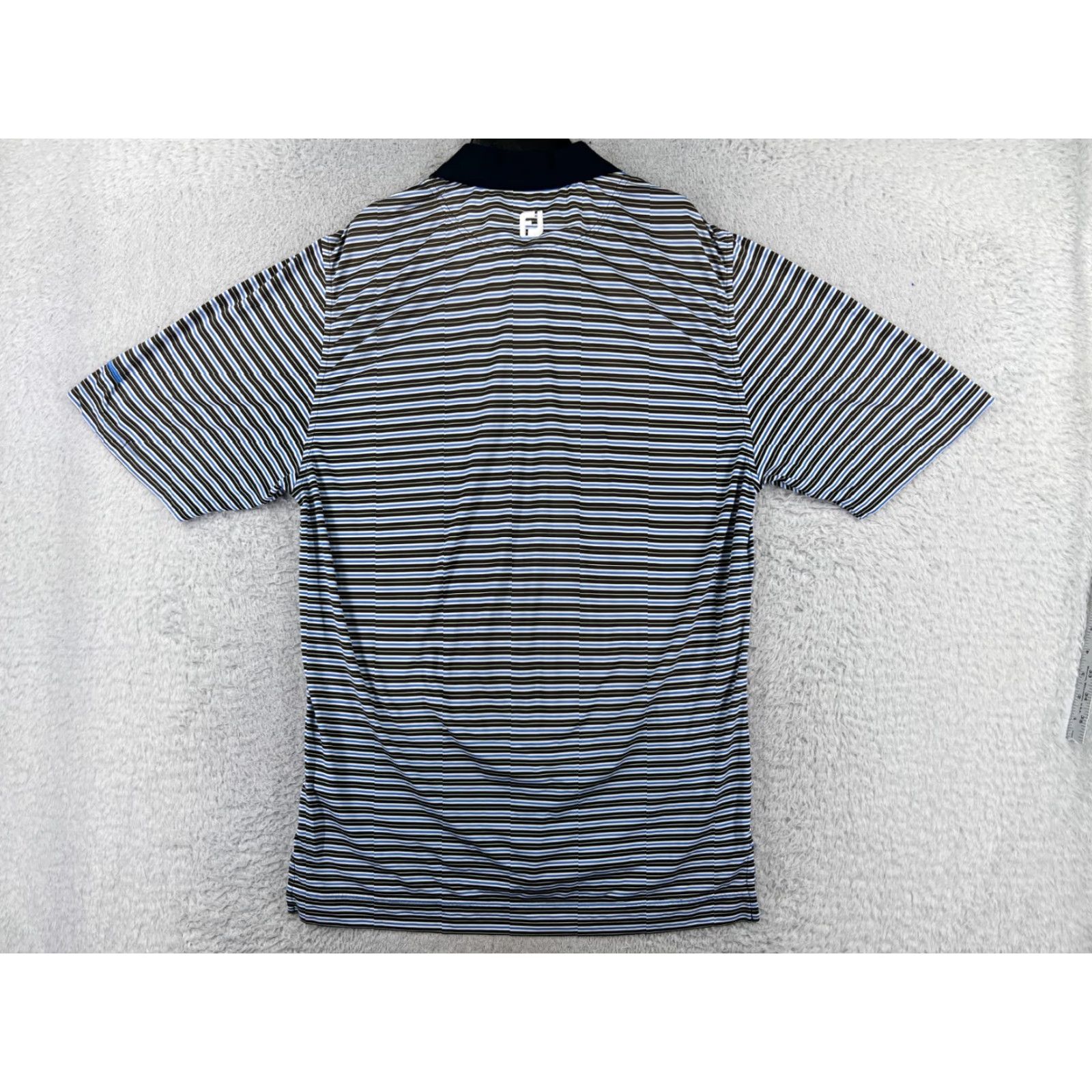 Footjoy FootJoy Polo Shirt Mens M Blue Stripe Polo Shirt Golf Golfers Polyester Blend Size US M / EU 48-50 / 2 - 2 Thumbnail