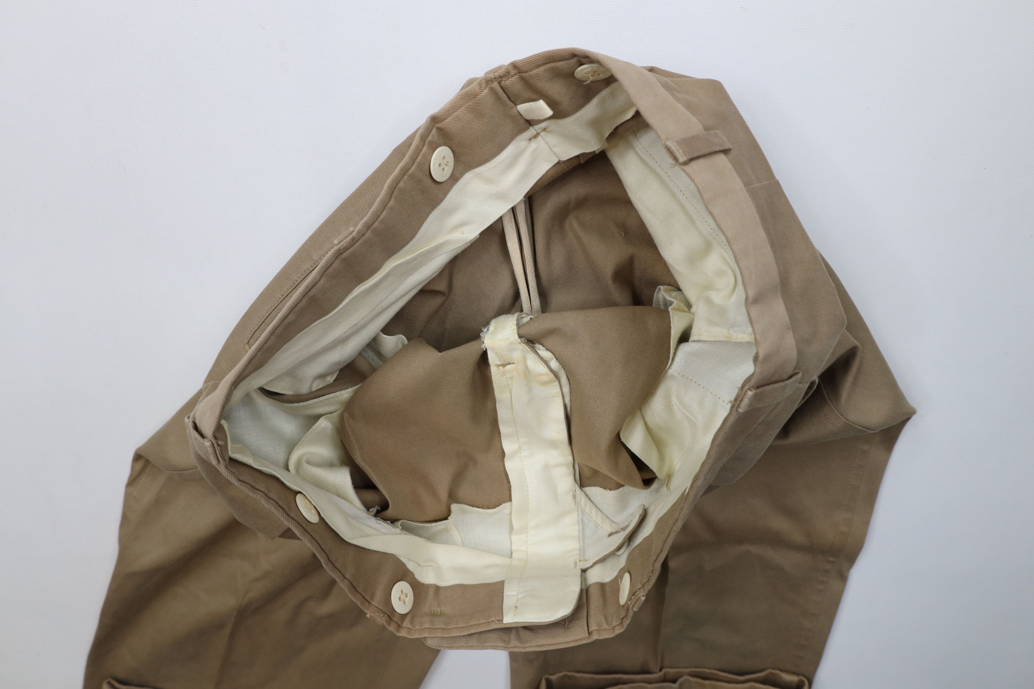 Lands' End Vintage 70s Lands End Pleated Wide Leg Chino Pants Beige USA Size US 36 / EU 52 - 11 Thumbnail