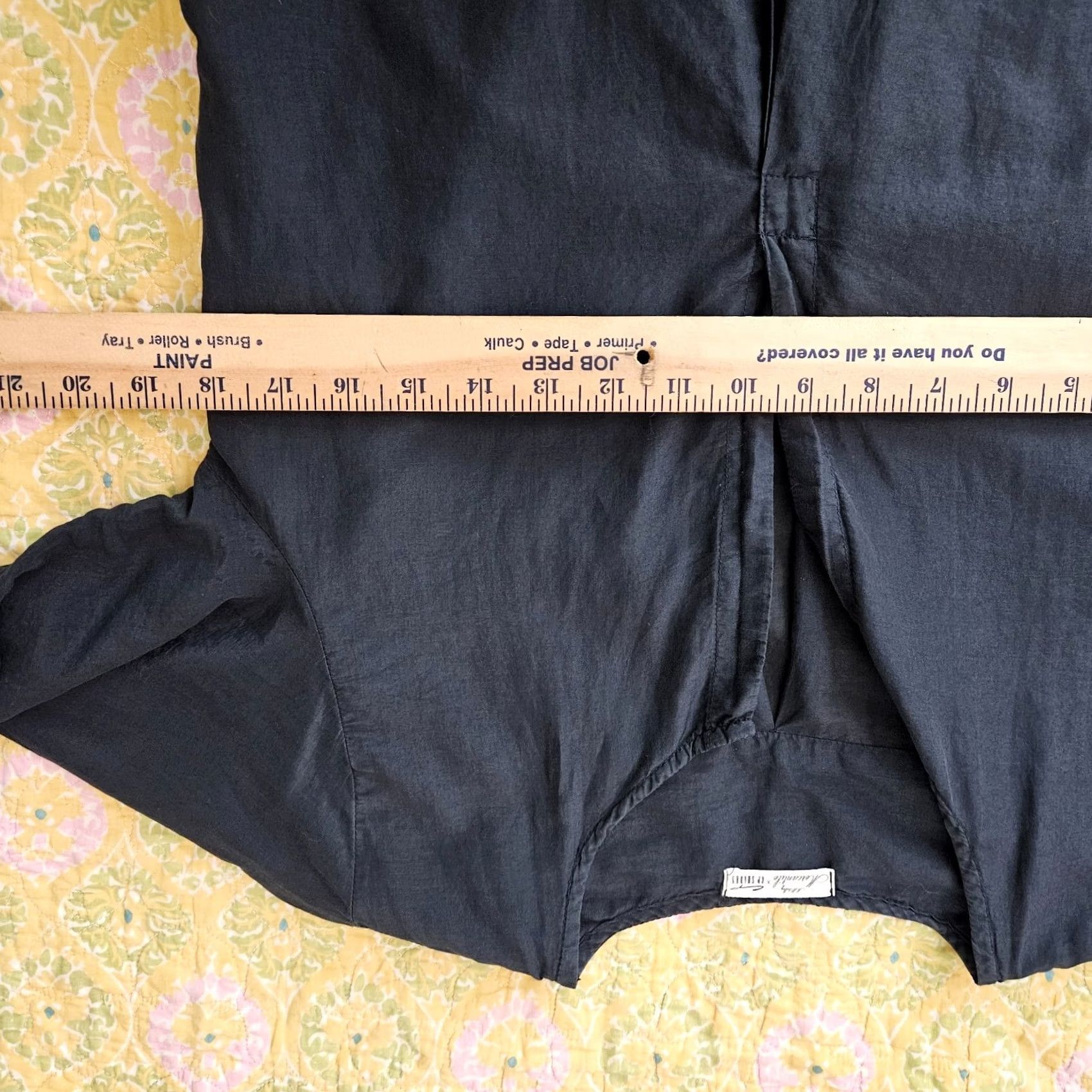 Vintage CP Shades Mill Valley Blouse Size XS Black Cotton Silk Blend V-neck Light Size XS / US 0-2 / IT 36-38 - 3 Thumbnail
