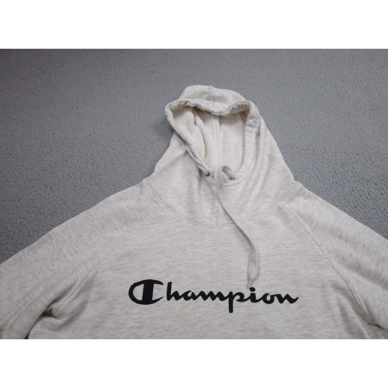 Champion Champion Hoodie Mens Large Gray Pullover Sports Graphic Print Pockets Hooded Logo Embroidered Squared Stain Size US L / EU 52-54 / 3 - 2 Thumbnail