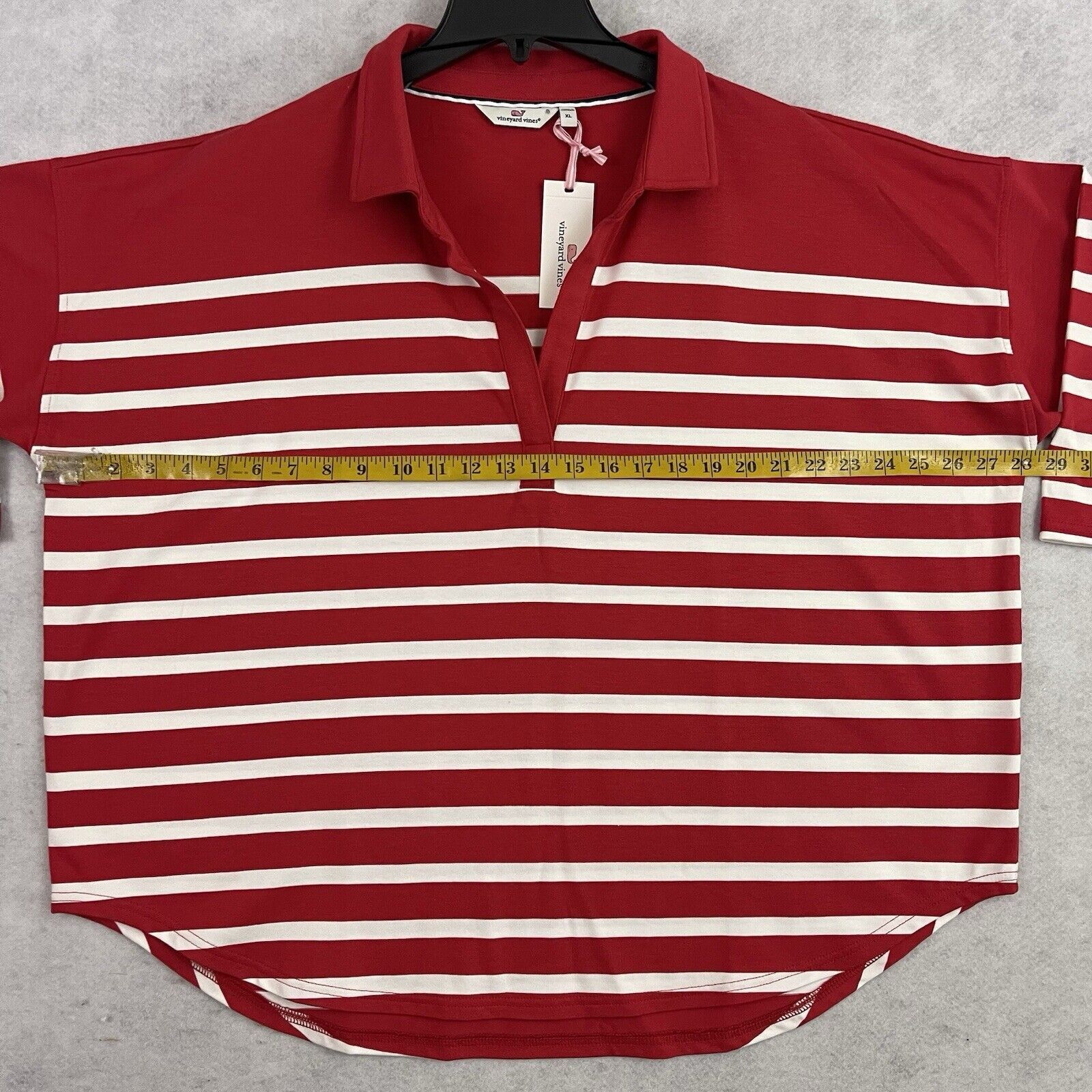Vineyard Vines Vineyard Vines Shirt Womens XL Red Striped Casual Knit Size XL / US 12-14 / IT 48-50 - 4 Thumbnail