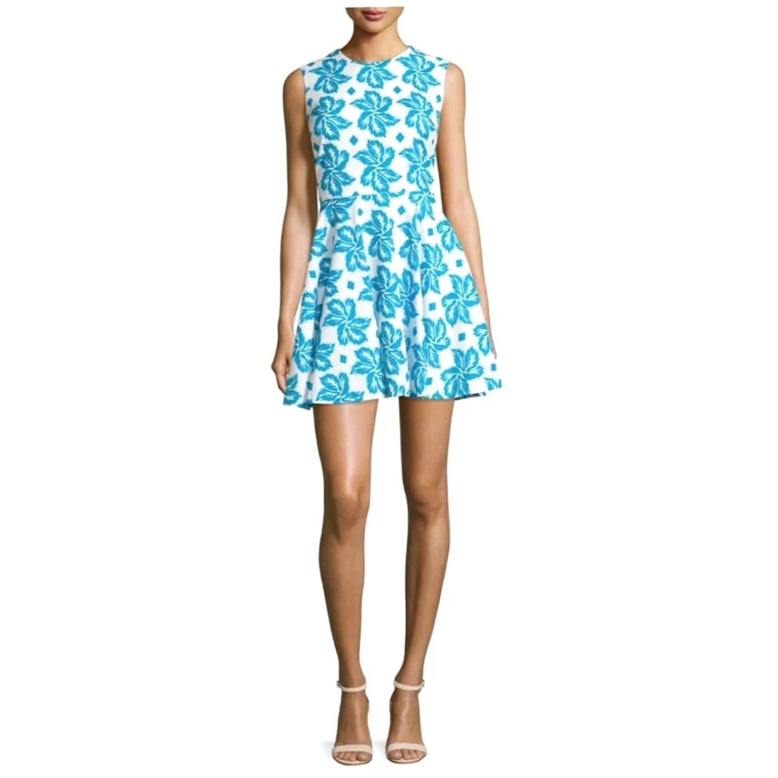 Diane von Furstenberg Diane von Furstenberg Jeannie Women's Fit & Flare Leaf Dress size 4 Size 27" / US 4 / IT 40 - 2 Thumbnail