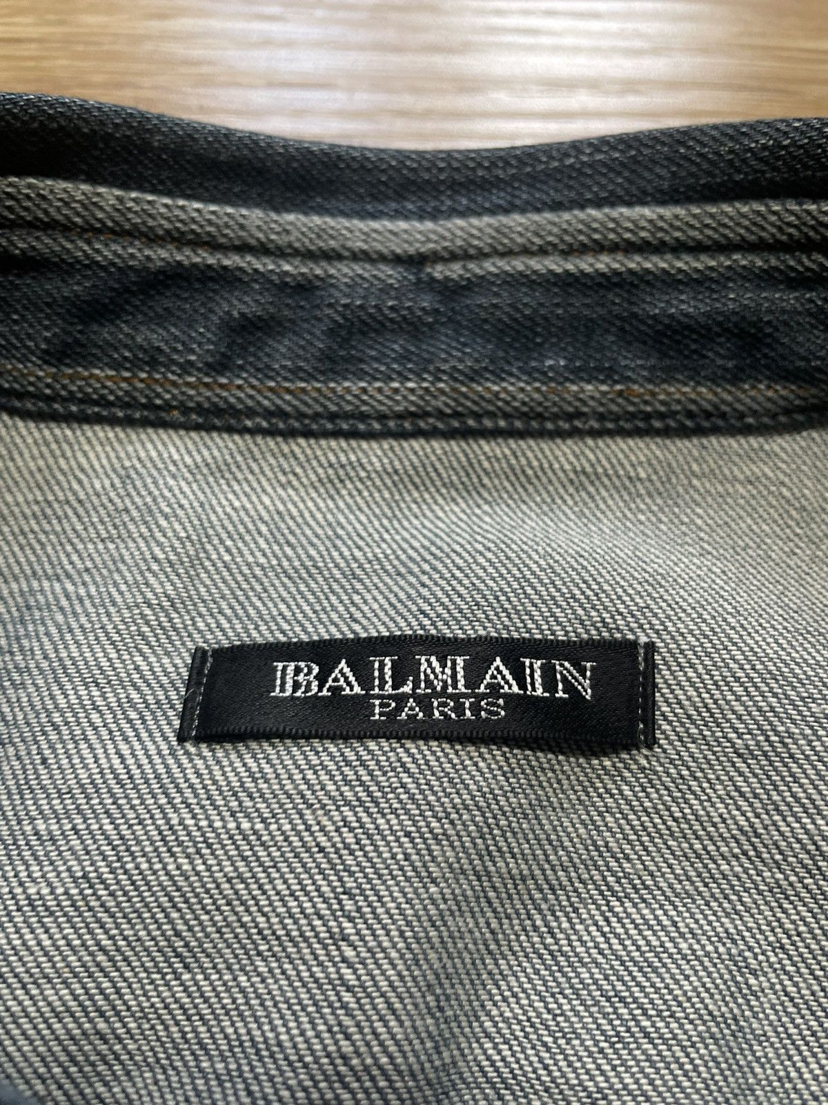 Balmain AW 10/11 Decarnin Era Balmain Distressed Western Denim Shirt Size US M / EU 48-50 / 2 - 3 Thumbnail