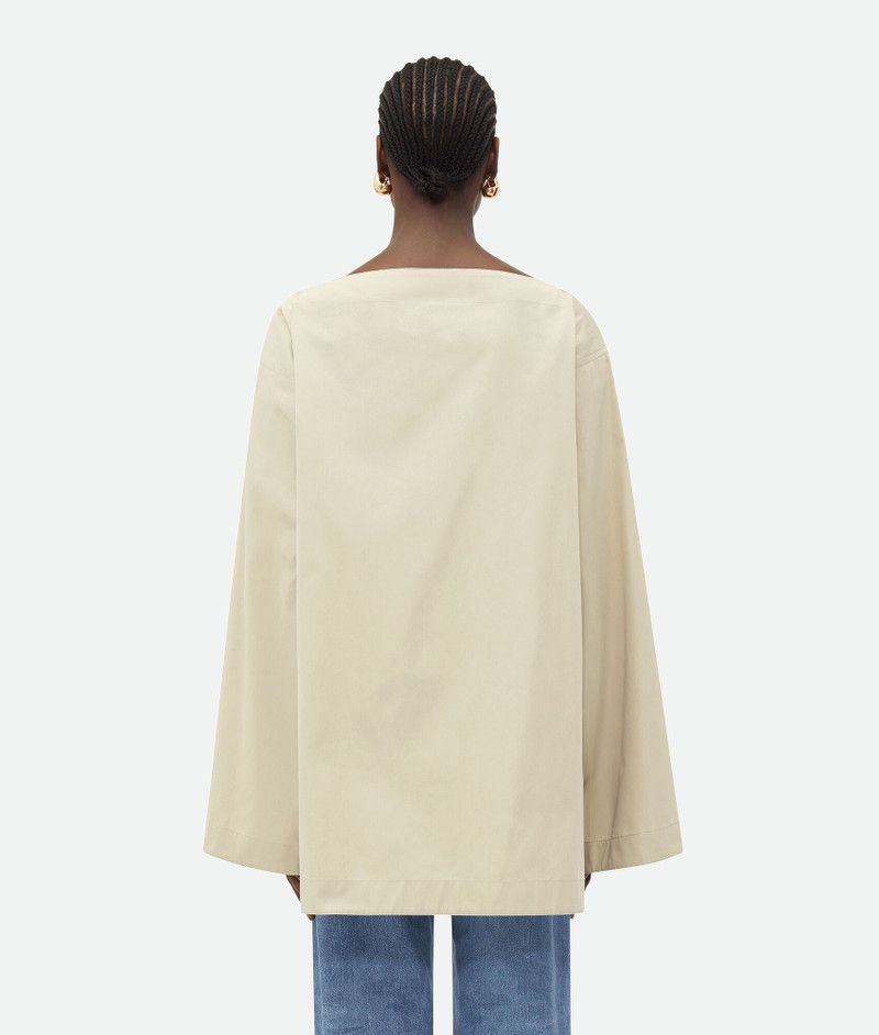 Bottega Veneta o1n1vont1225 Cotton Silk Top in Cream Size M / US 6-8 / IT 42-44 - 3 Thumbnail