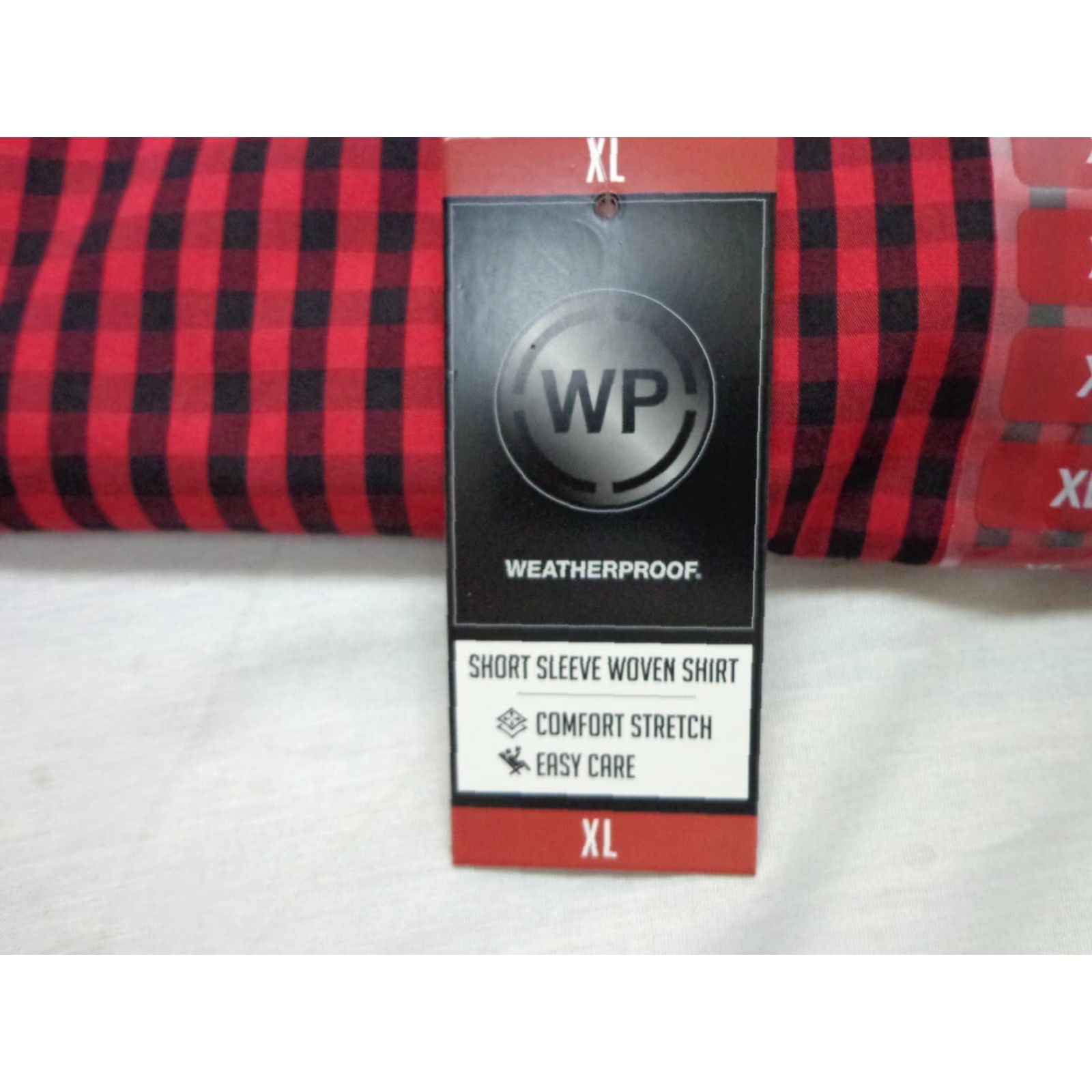 Weatherproof Weatherproof Button-Down Shirt Short Sleeve XL Red Black Checks Men Regular Geometric 66% cotton 32% polyester 2% spandex Stretch New Size US XL / EU 56 / 4 - 2 Thumbnail