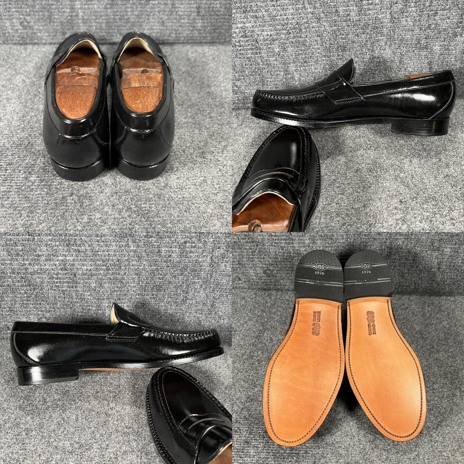 SAS SAS Penny Shoes Mens Size 11 N Black Leather Dress Oxford Loafers Comfort USA Size US 11 / EU 44 - 7 Thumbnail