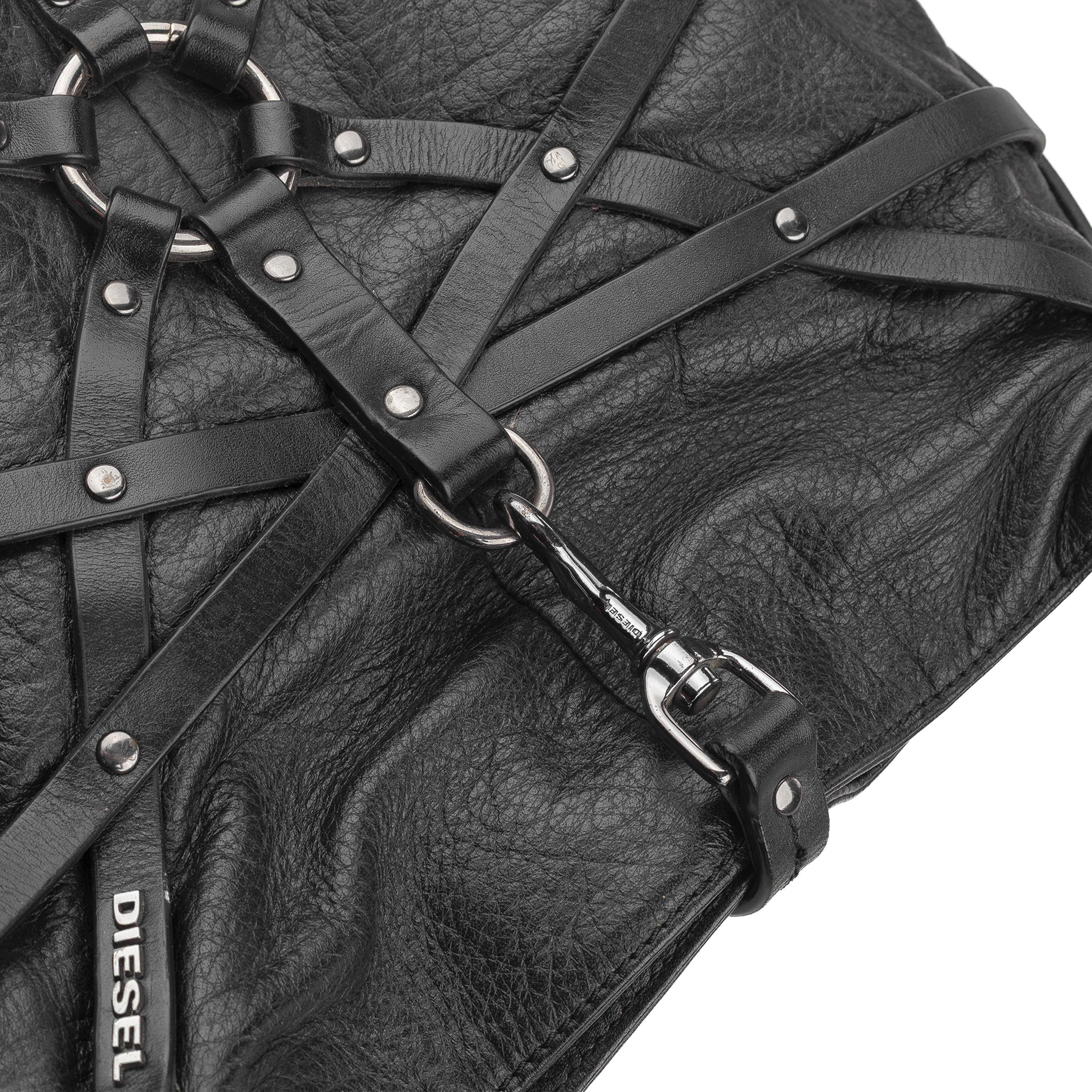 Diesel Diesel Bondage Vintage Black Leather Bag Size ONE SIZE - 5 Thumbnail