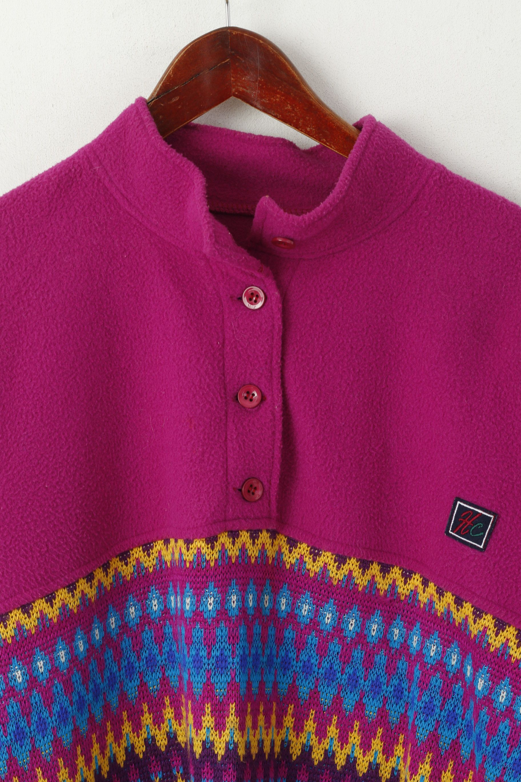 Vintage HC Women L Fleece Top Vintage Purple Nordic 2821 Size L / US 10 / IT 46 - 2 Thumbnail