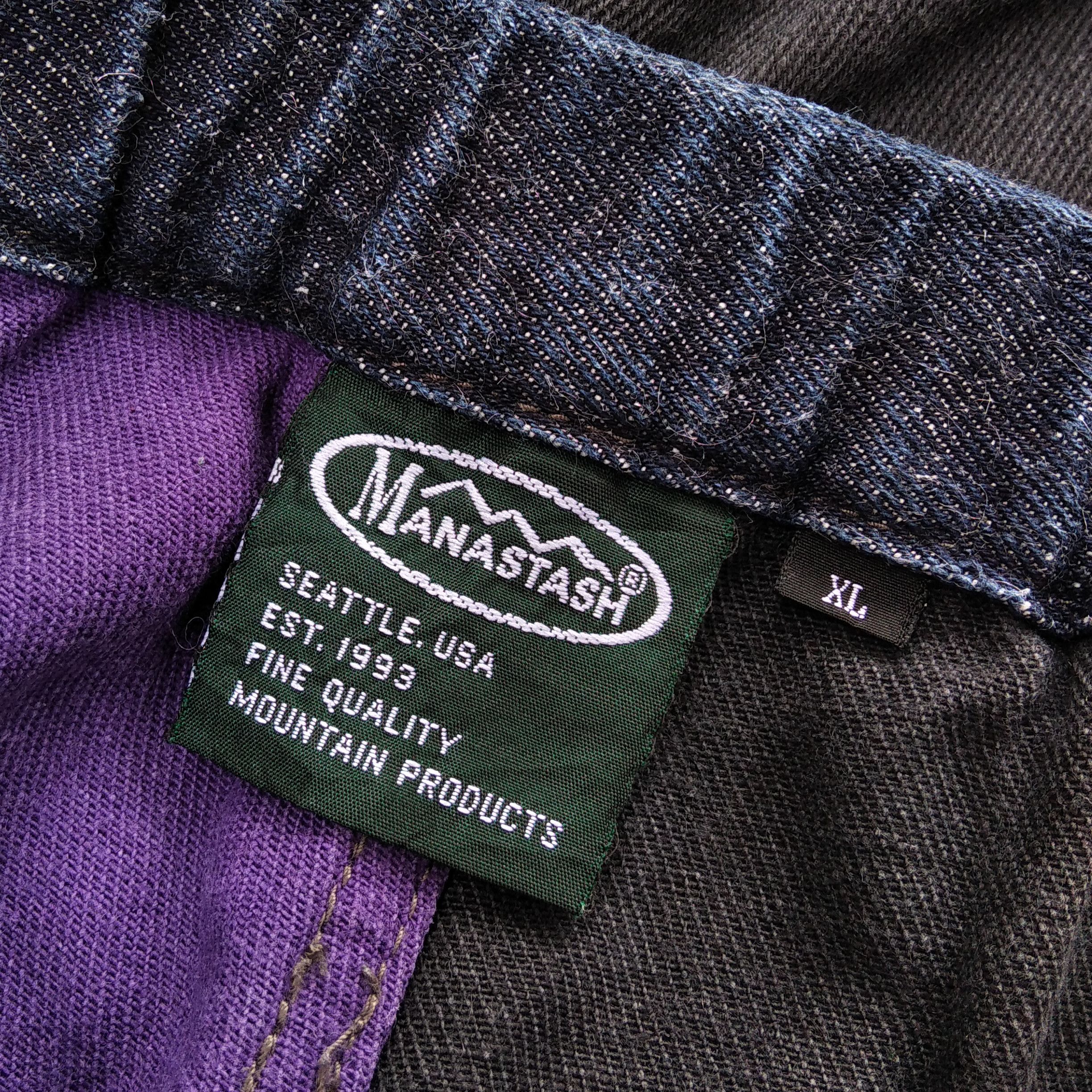 Manastash Vintage MANASTASH Hemp Jeans Cotton Patchwork Multicolour Size US 33 - 5 Thumbnail