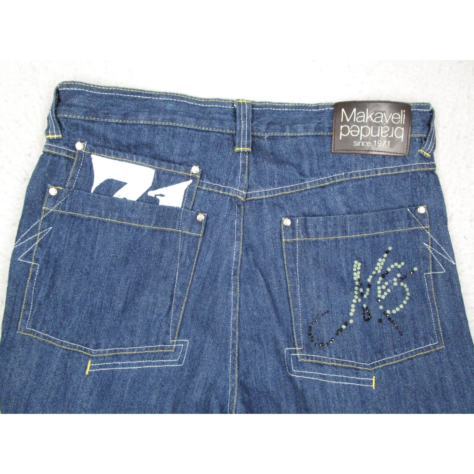 Vintage VINTAGE Makaveli Jeans Mens 36 Blue Straight Denim Jeans 90s Hip Hop Vintage Streetwear Size US 36 / EU 52 - 4 Thumbnail