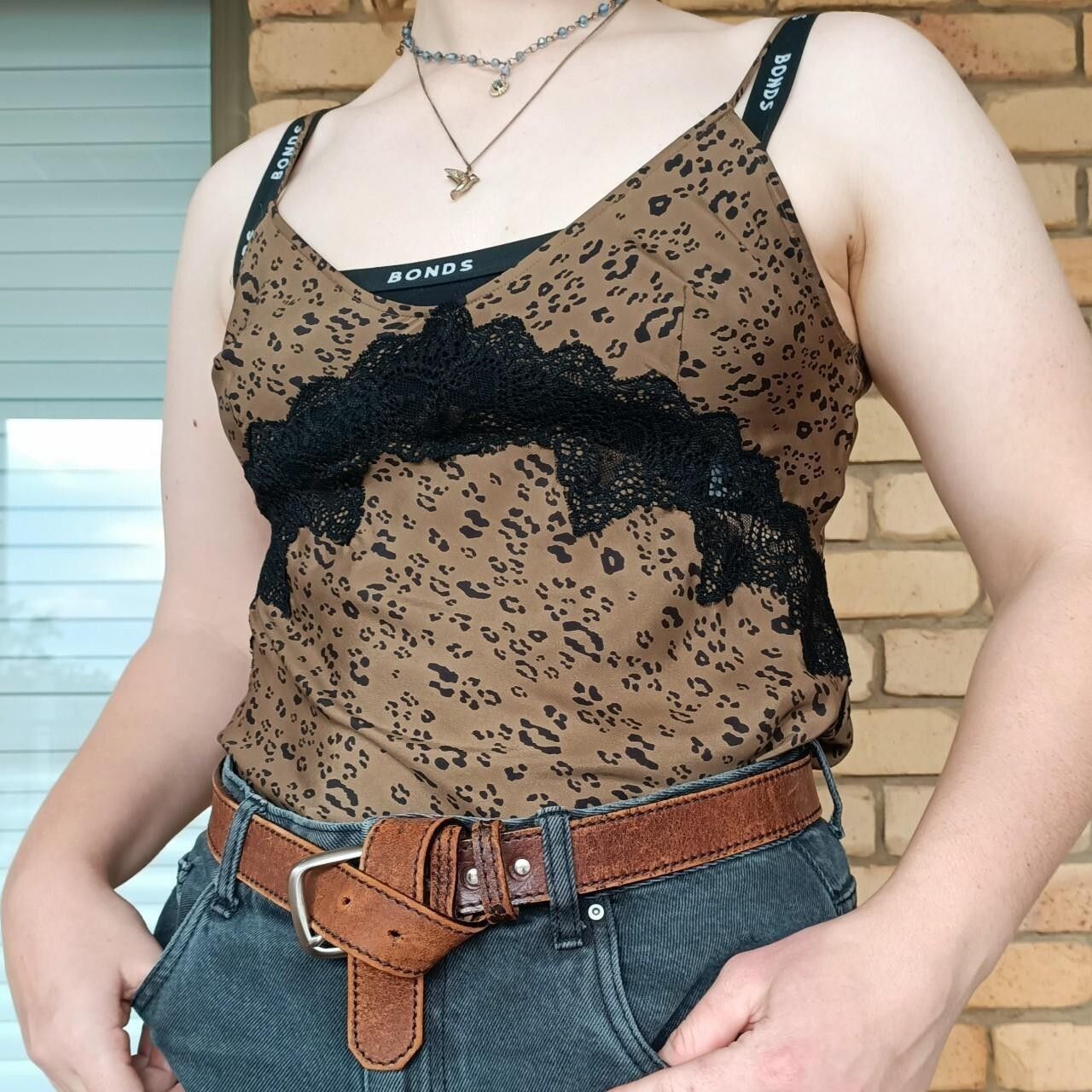 Designer × Uniqlo Carine Roitfeld X Uniqlo Silk Leopard Tank Top Brown Lace Size M / US 6-8 / IT 42-44 - 2 Thumbnail