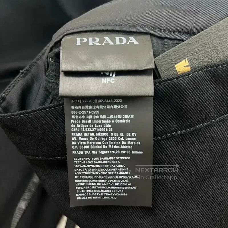 Prada Prada Black Cotton Logo Casual Pants for Men. Size US 42 / EU 58 - 5 Thumbnail