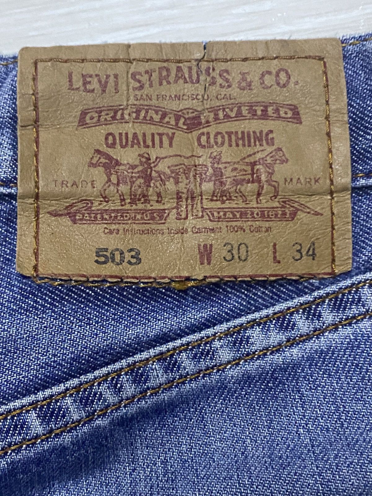 Levi's Vintage Levis 504 Blue Wash Loose Jeans Size US 28 / EU 44 - 12 Thumbnail