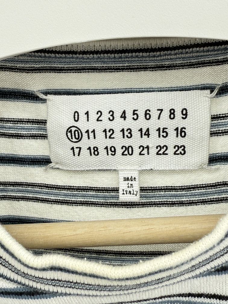 Maison Margiela Striped Mockneck T-Shirt Size US S / EU 44-46 / 1 - 3 Thumbnail