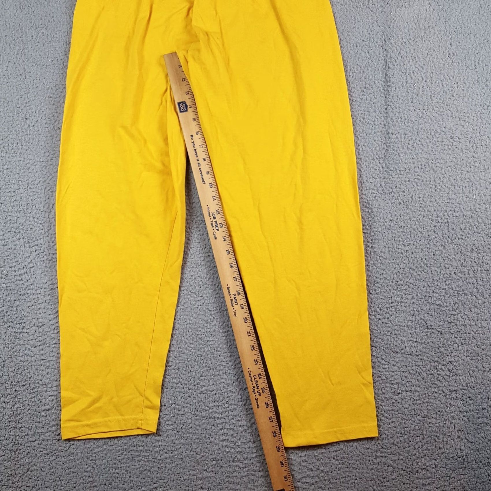 Vintage Vintage 80s Yellow Tapered Leg Gym Women’s Size M Workout Sweatpants Pants Track Size 32" / US 10 / IT 46 - 4 Thumbnail