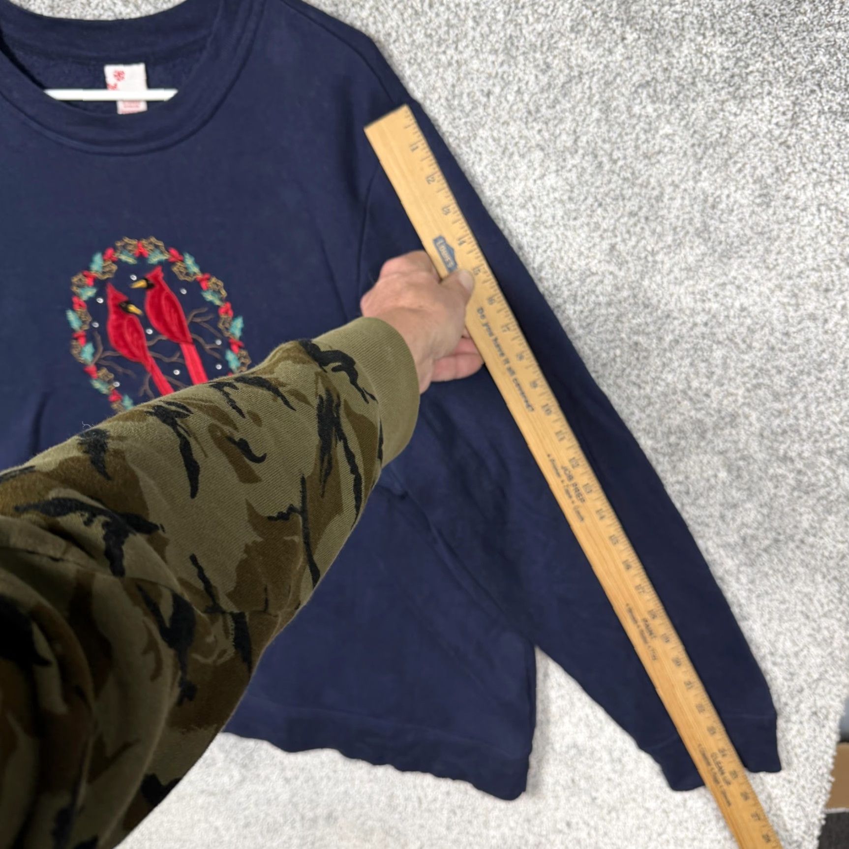 Vintage VTG Y2K Holiday Editions Sweatshirt Womens 2X Blue Fleece Cardinal Christmas Size XXL / US 16-18 / IT 52-54 - 3 Thumbnail