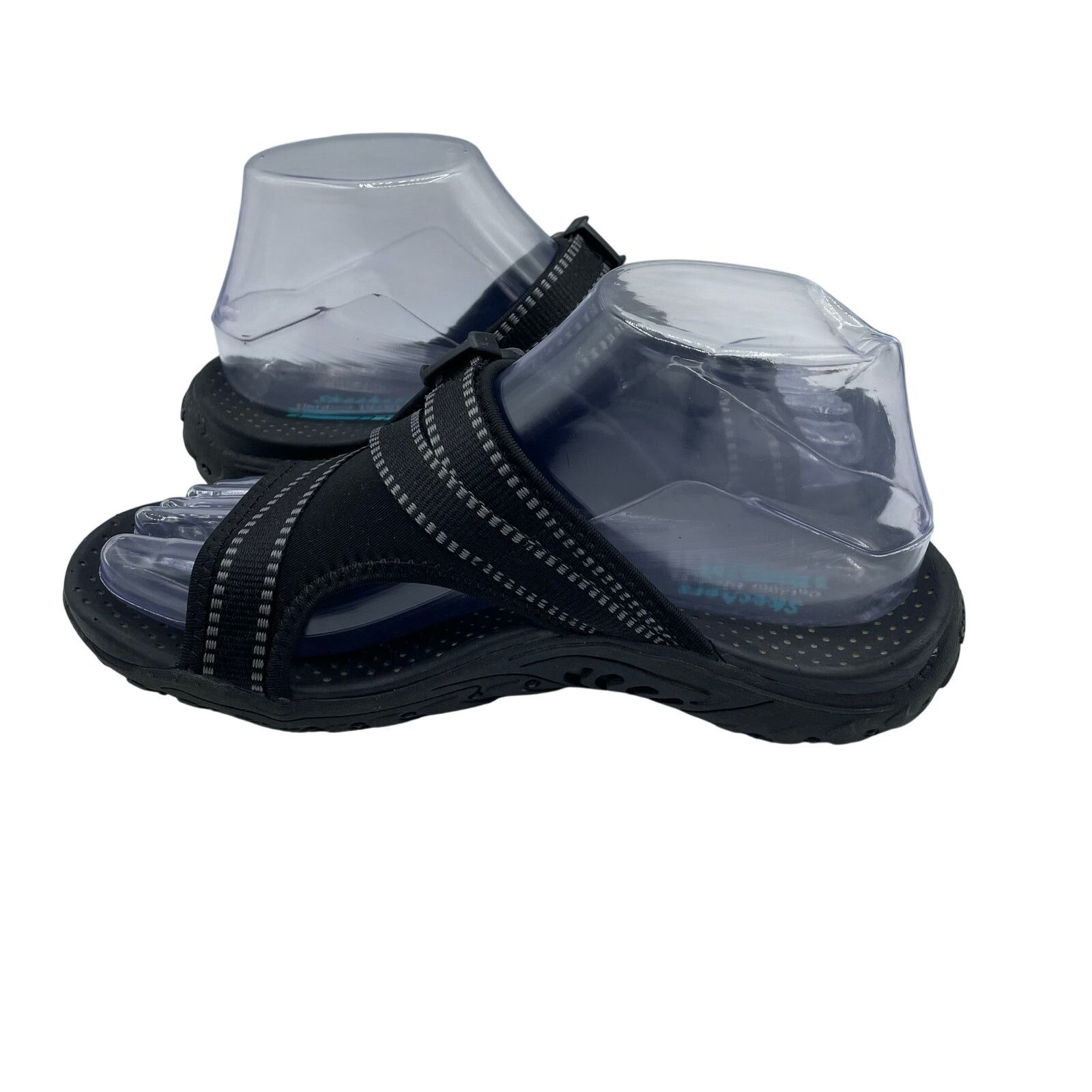 SKECHERS Skechers Reggae Slide Thru Sandals Black Outdoors Womens 6 Size US 6 / IT 36 - 6 Thumbnail