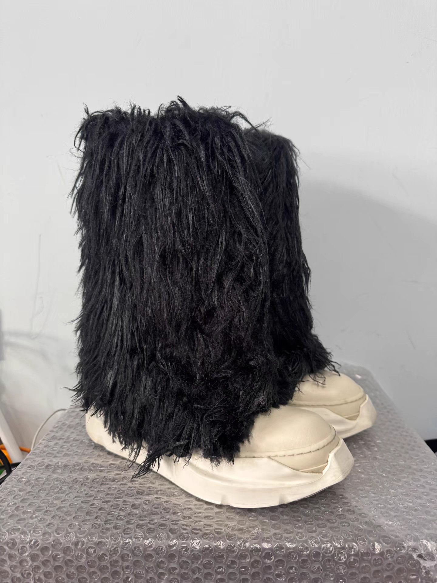 Rick Owens Rick Owens Furry Thick Sole Boots 22FW Elephant Leg Boots Size US 7 / EU 40 - 3 Thumbnail