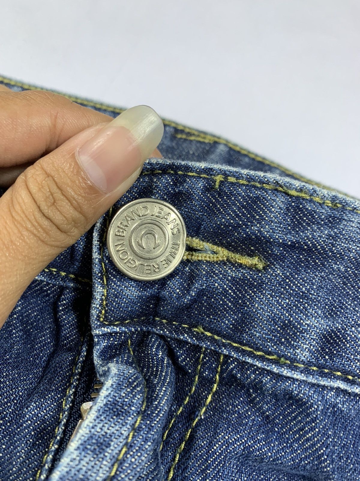 Tornado Mart Sick Distressed True Relegion Denim Jeans Size US 34 / EU 50 - 5 Thumbnail