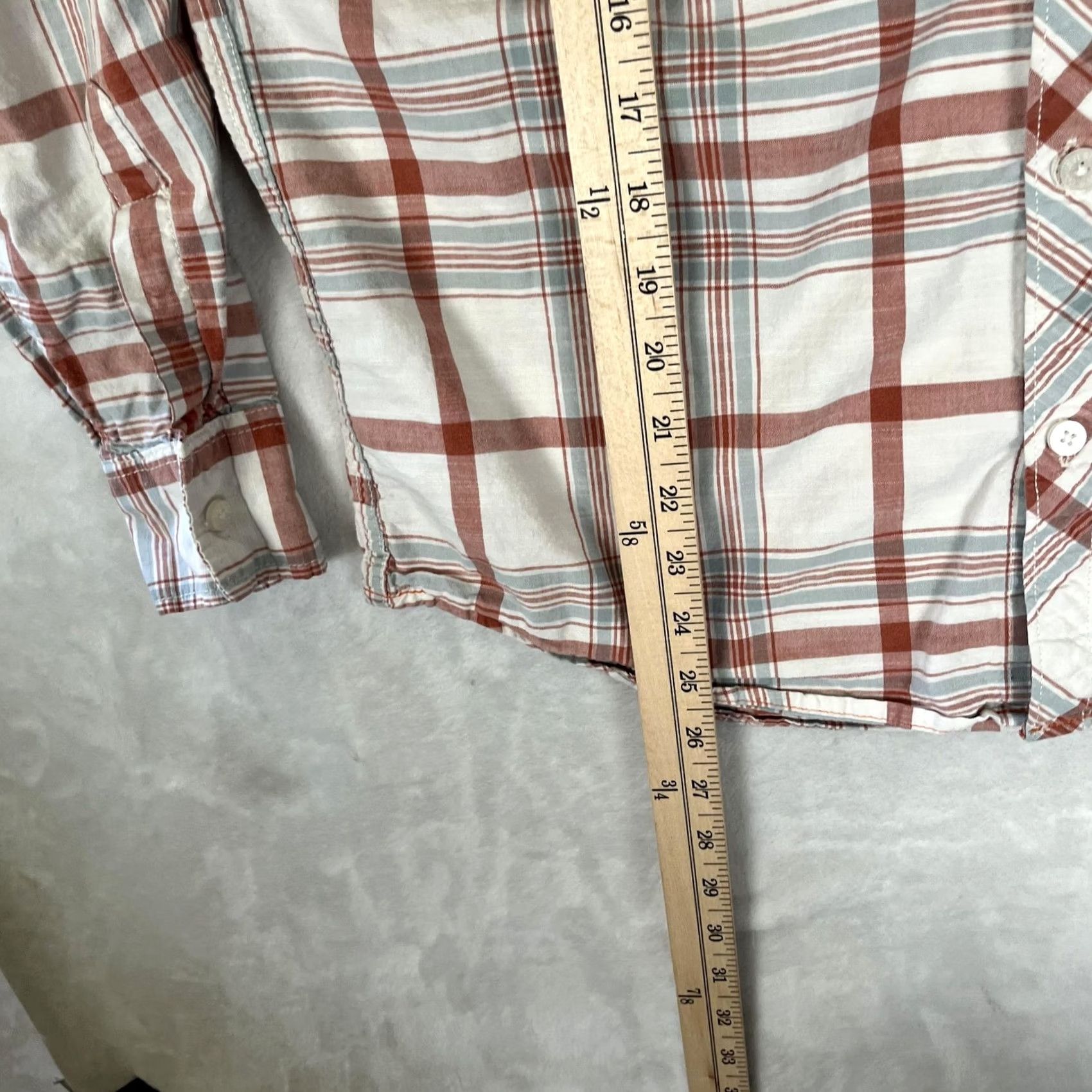 Levi's VTG Levi's Red Tab Plaid Long Sleeve Western Button-Up Shirt Mens M/L White READ Size US M / EU 48-50 / 2 - 5 Thumbnail