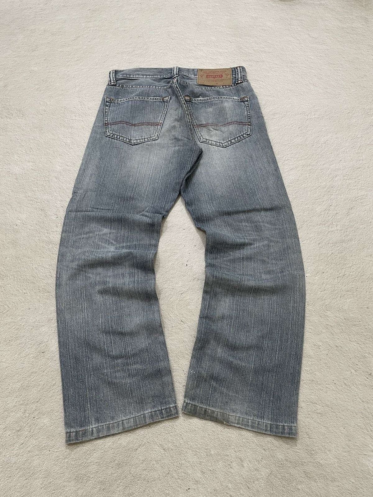 Japanese Brand 2000s Diesel Ripped Denim Washed Jeans Loose Fit Y2K Size US 32 / EU 48 - 6 Thumbnail