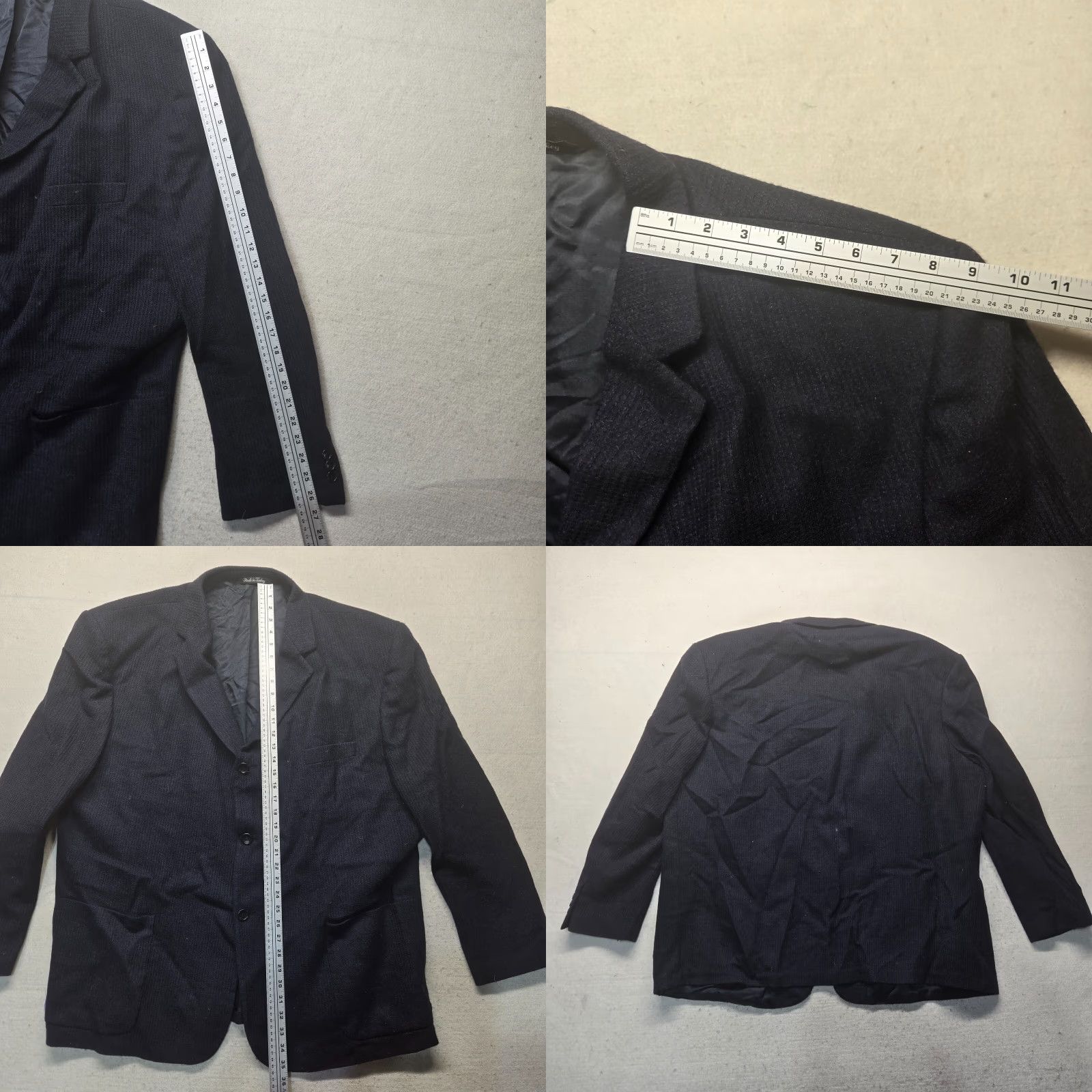 Baracuta Baracuta Blazer Jacket Wool Baracuta Black 46L Mens Wool Blazer 46 Black Baracuta Jacket Mens 46L Size 46R - 8 Thumbnail