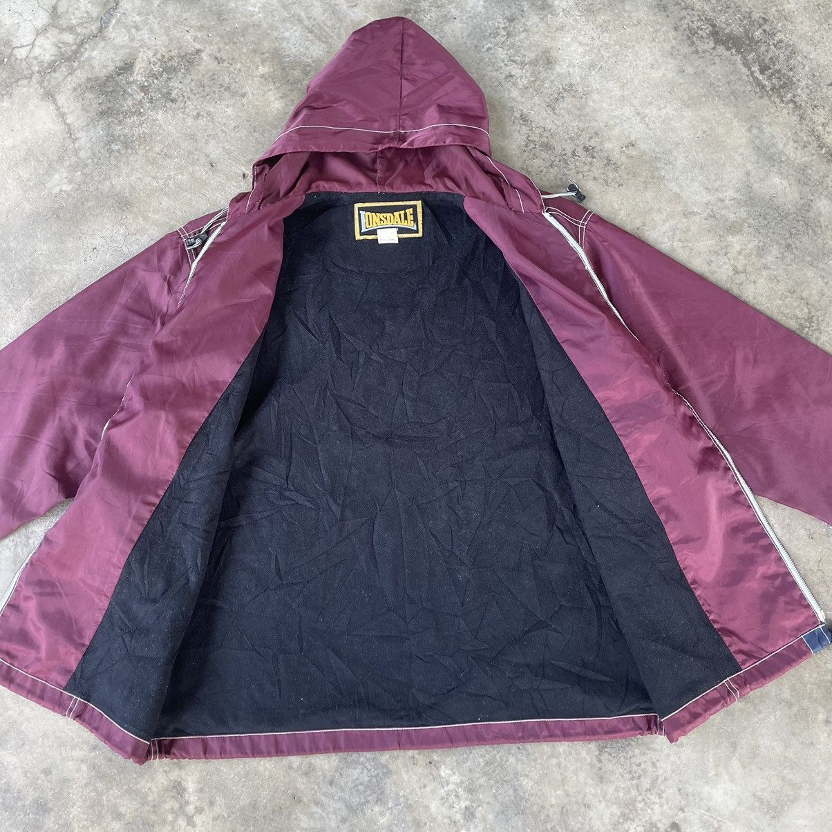 Lonsdale × Vintage 🔥Vintage Lonsdale Hooded Full Zipper Sportswear Light Jacket Size US XL / EU 56 / 4 - 10 Thumbnail