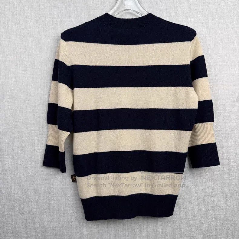 Louis Vuitton Louis Vuitton Blue and white striped three-quarter wool sw Size US S / EU 44-46 / 1 - 2 Thumbnail
