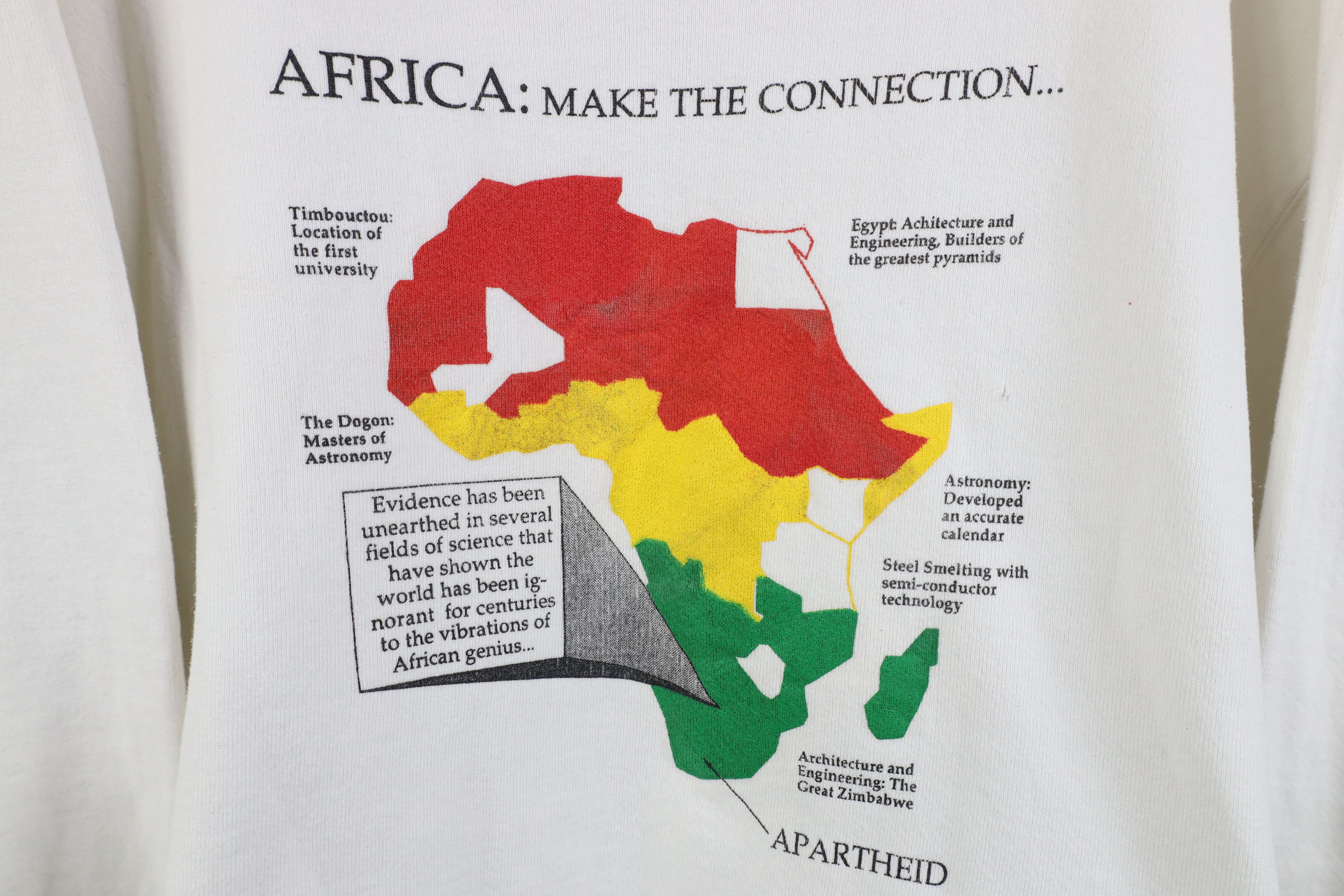 Vintage Vintage 90s Streetwear Africa Black Power Sweatshirt Size XL / US 12-14 / IT 48-50 - 4 Thumbnail