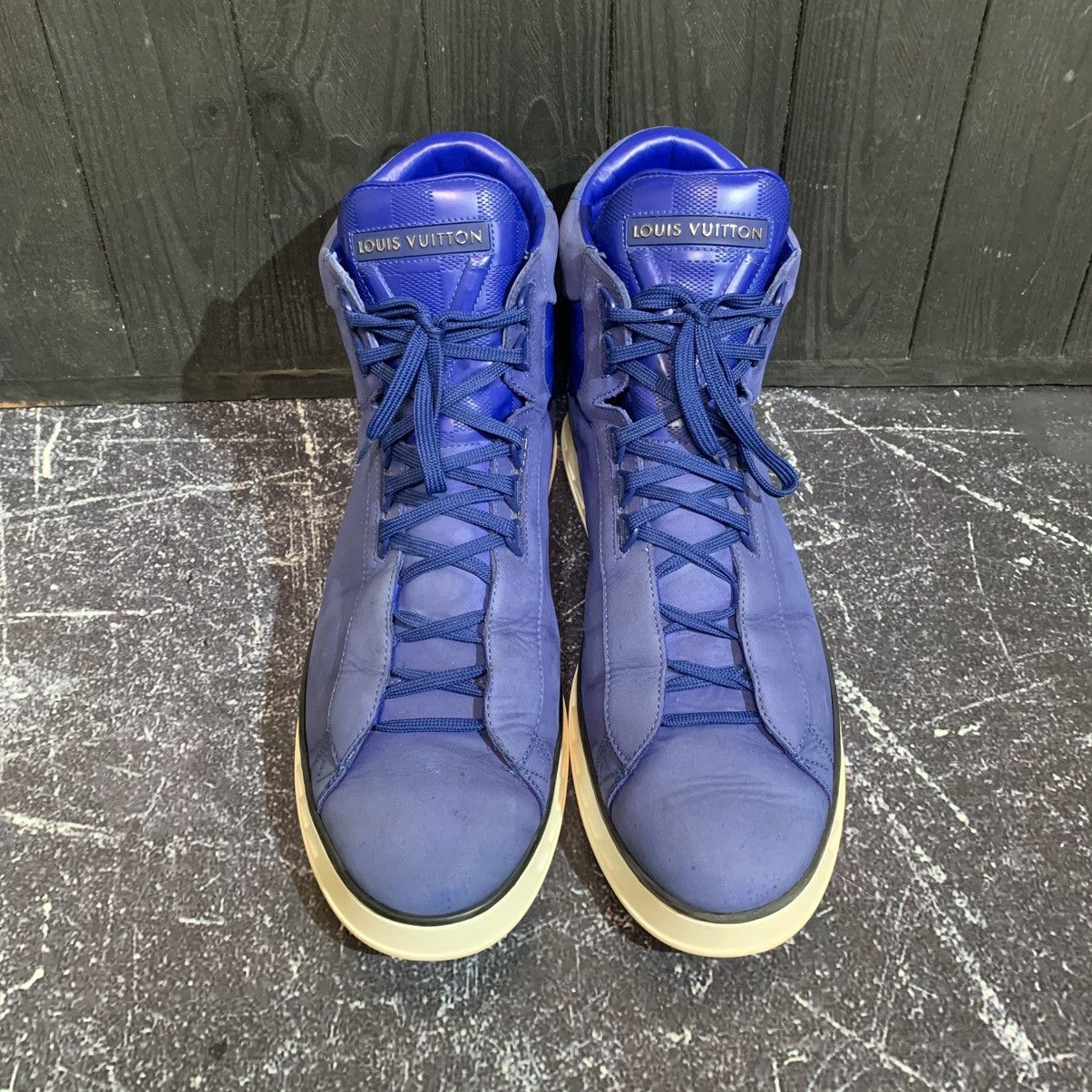 Louis Vuitton Louis Vuitton Blue Nubuck Leather Sneakers Size 8.5 Size US 8.5 / EU 41-42 - 5 Thumbnail