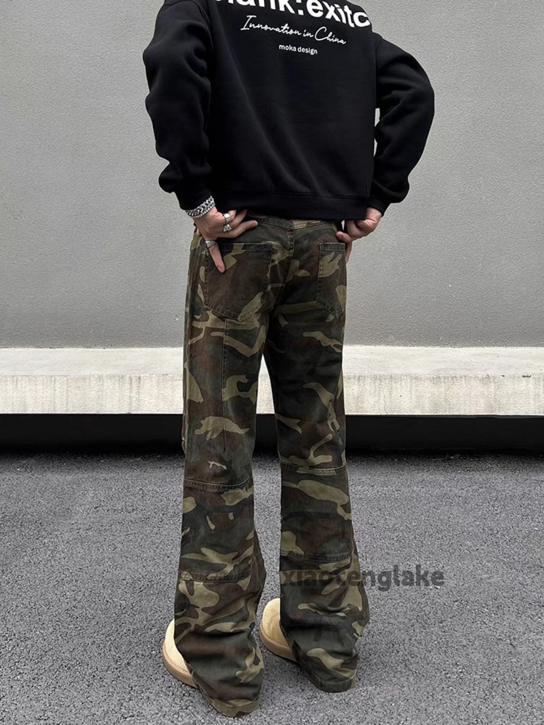 Designer × Japanese Brand × Vintage utility military camo punk grunge bootcut flared pants Size US 30 / EU 46 - 4 Thumbnail