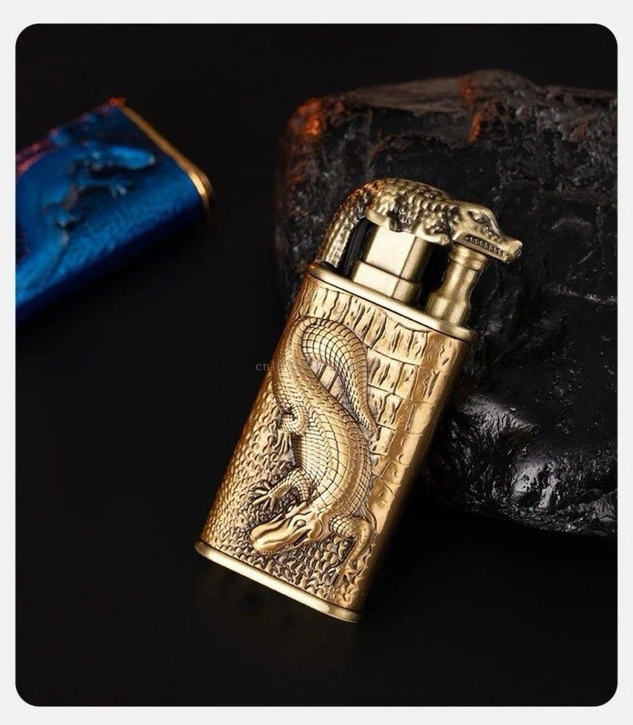 Vintage Dragon Crocodile Double Fire Lighter Size ONE SIZE - 4 Thumbnail