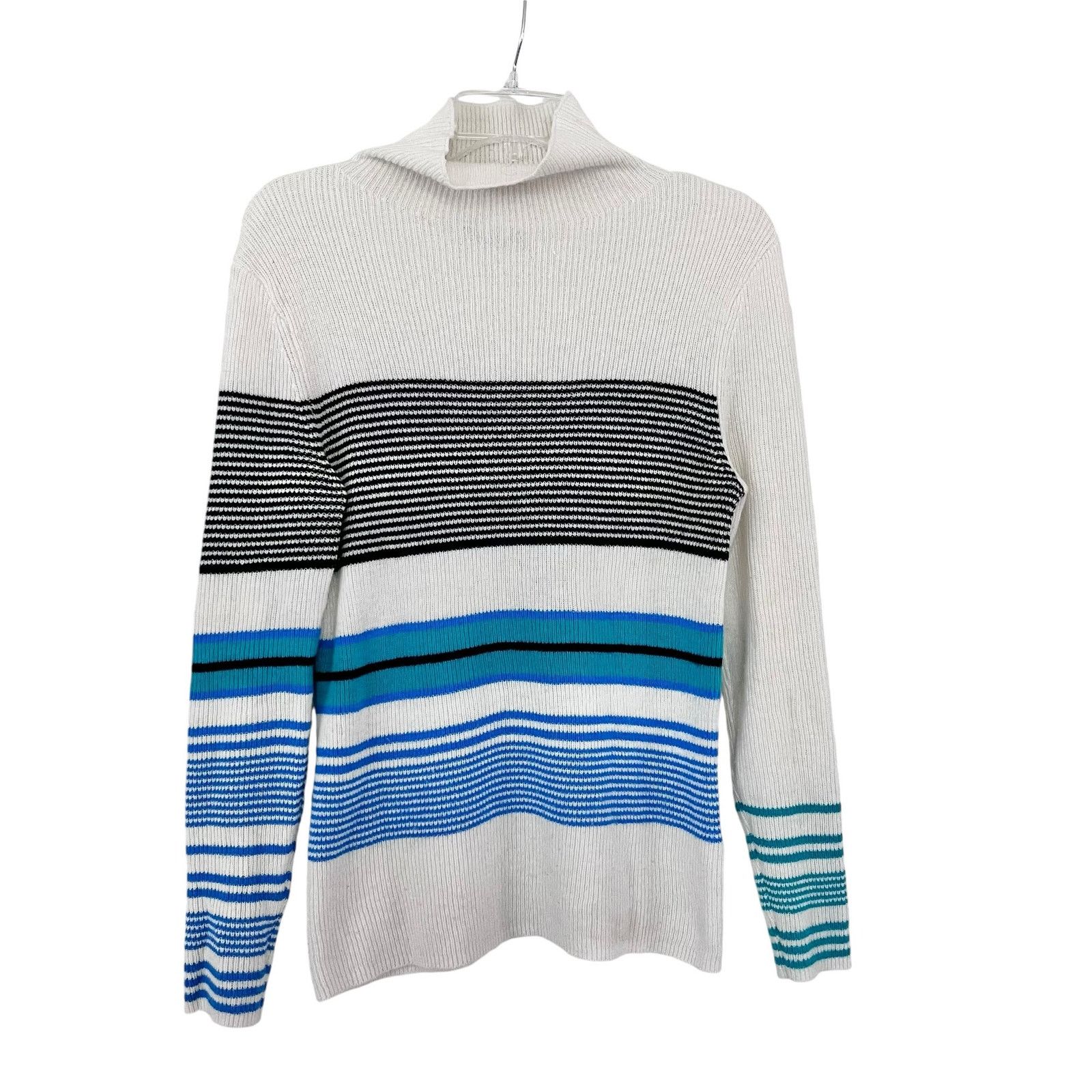Zara Zara soft knit stripe funnel neck sweater size XL Size XL / US 12-14 / IT 48-50 - 3 Thumbnail
