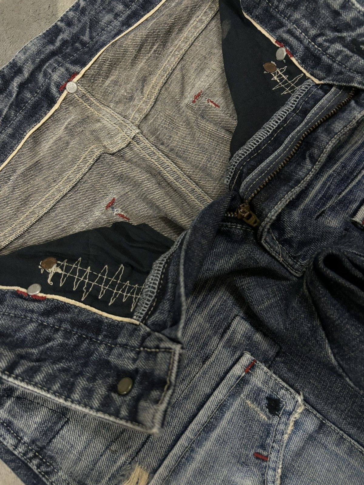 Hysteric Glamour Vintage Japanese Brand Bartack Studded Distressed Punk Jeans Size US 32 / EU 48 - 21 Thumbnail