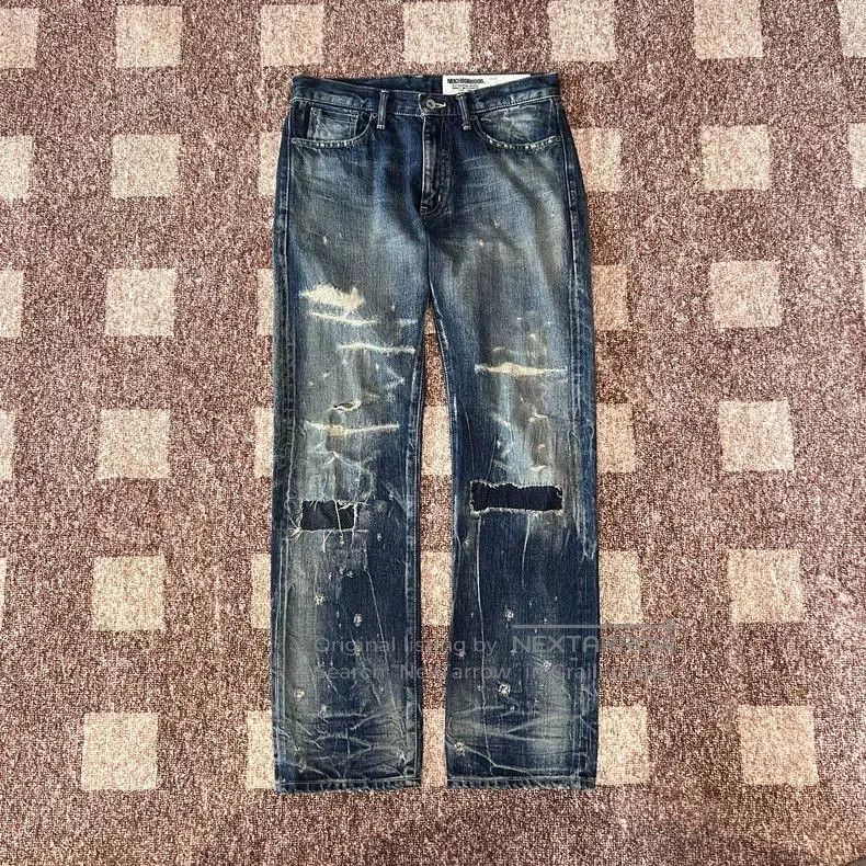 NEIGHBORHOOD 20SS Distressed Denim Jeans.