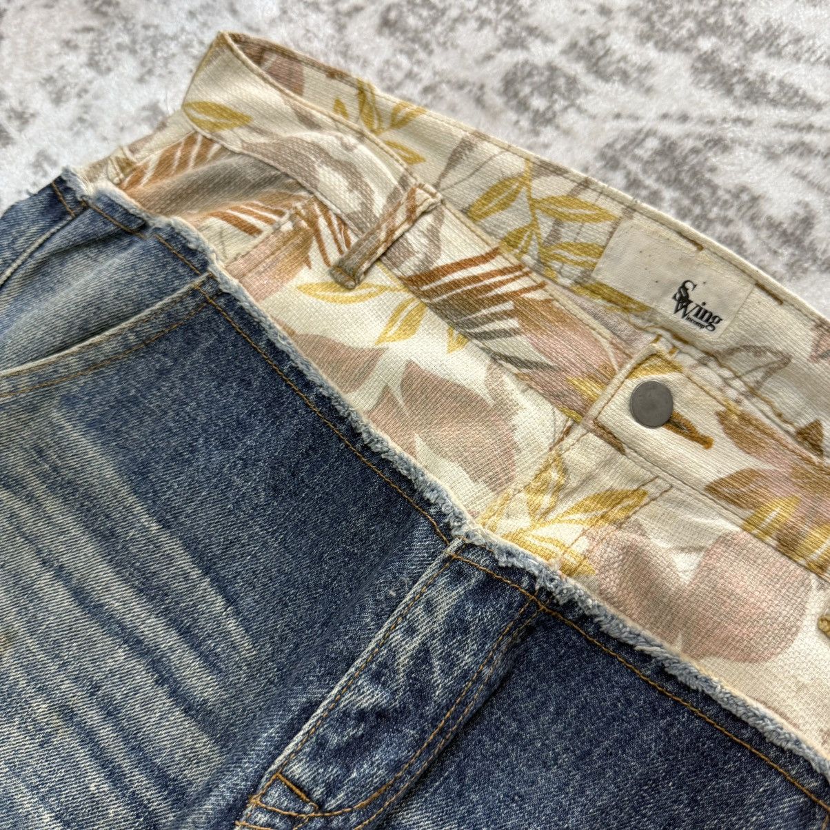 Japanese Brand Swing Incomp Japan Hybrid Cut And Sew Cargo Denim Jeans Size US 34 / EU 50 - 7 Thumbnail