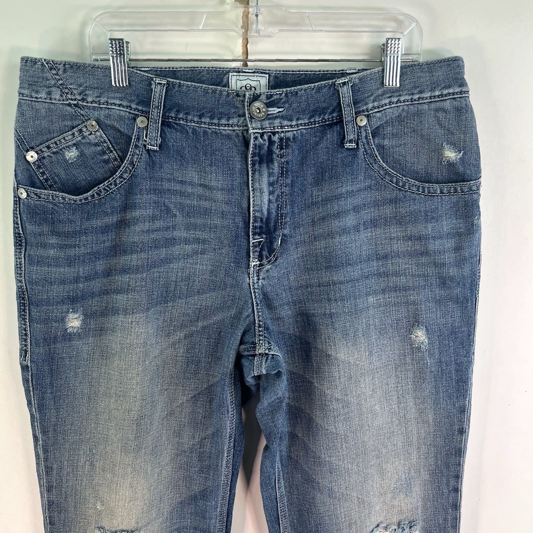 Vintage VINTAGE Rock & Republic Henlee Jeans Straight Men 38x32 Distressed 90s Grunge Blue Denim Jeans Mens Size US 38 / EU 54 - 2 Thumbnail