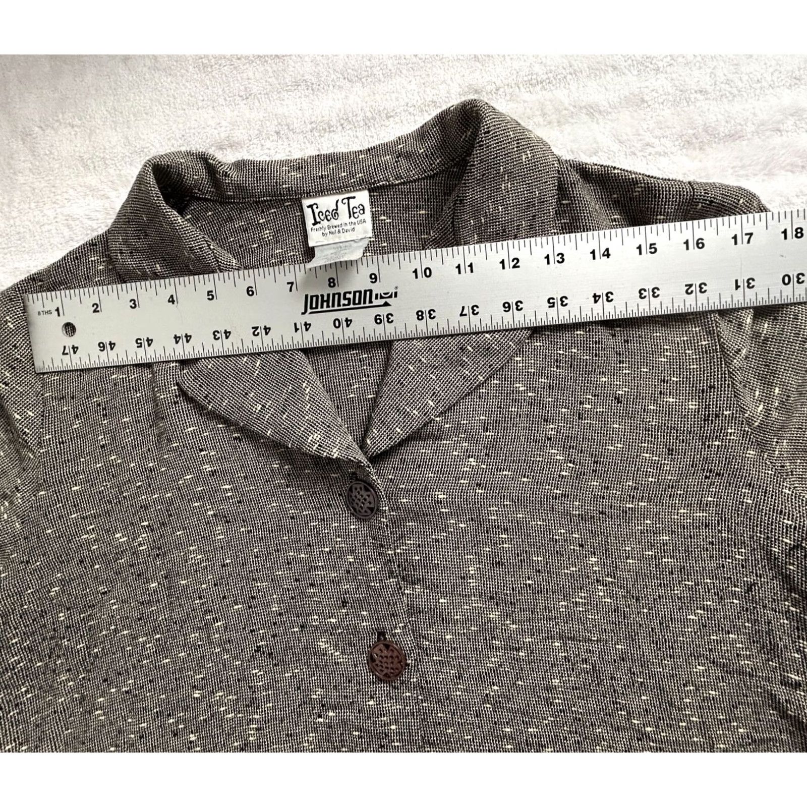 Vintage Iced Tea Neil & David Womens Medium Textured Button-Front Cropped Jacket Multi Size M / US 6-8 / IT 42-44 - 5 Thumbnail