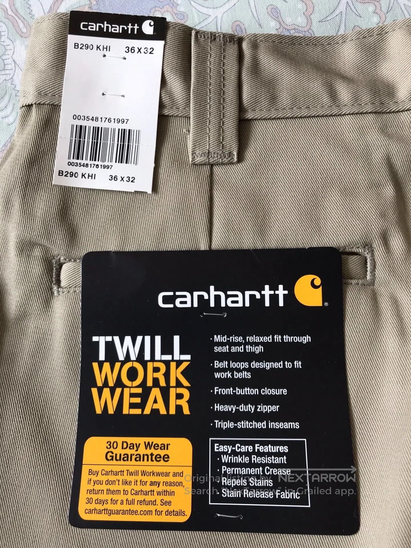 Carhartt Carhartt B290 KHI Work Pants. Size US 36 / EU 52 - 8 Thumbnail