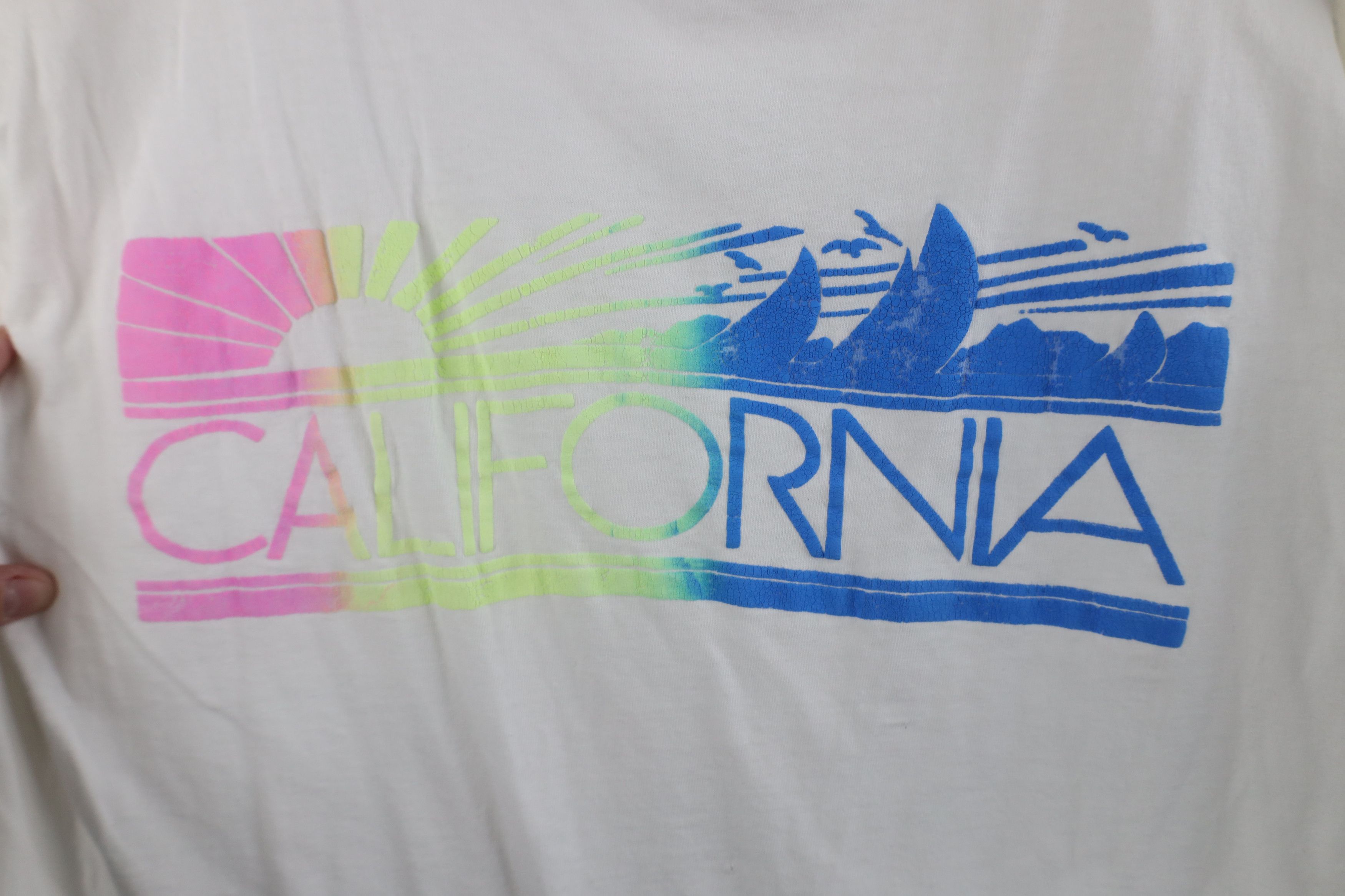 Vintage Vintage 80s 90s Streetwear California Sunset Sailing T-Shirt Size L / US 10 / IT 46 - 4 Thumbnail