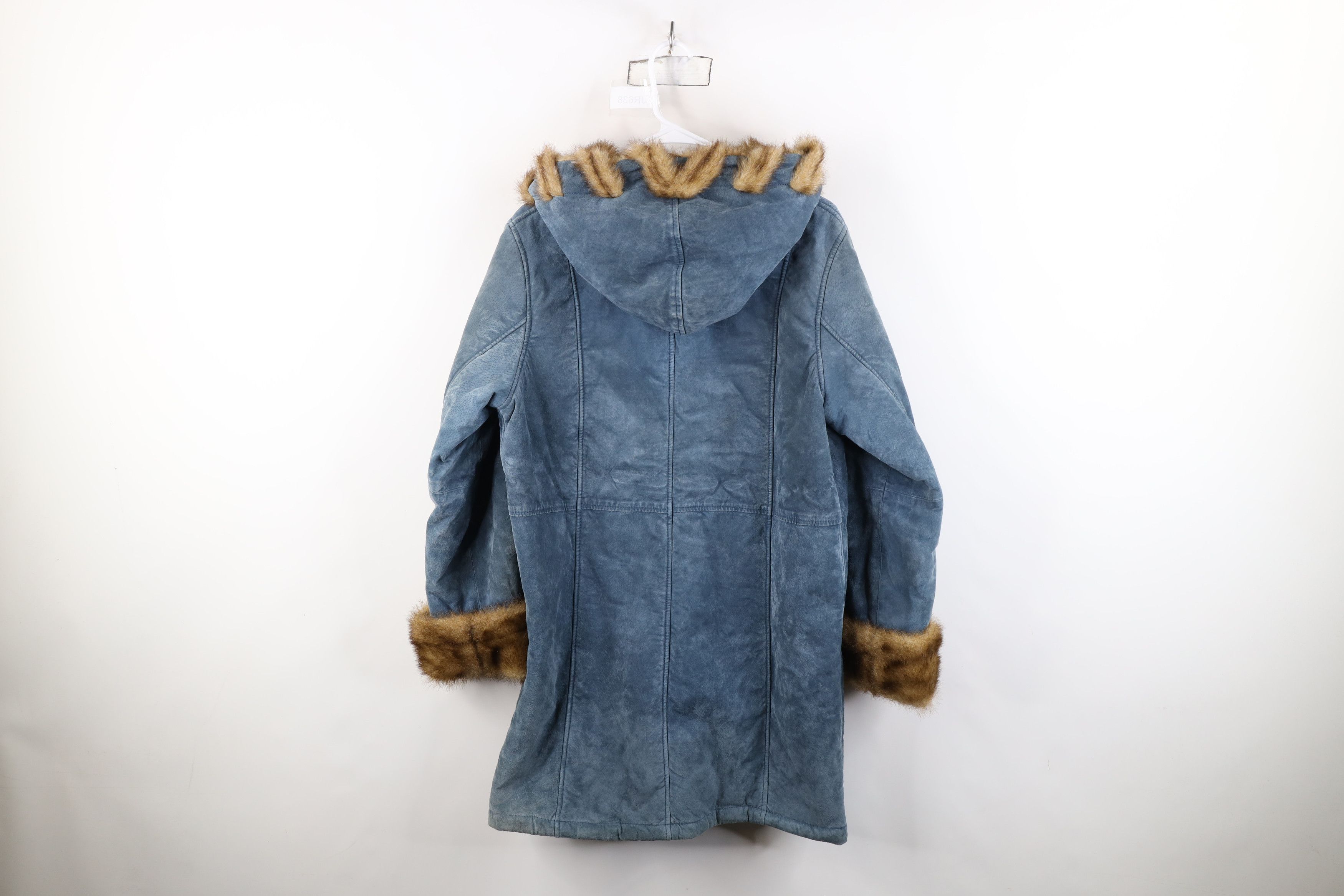 Vintage Vintage 90s Streetwear Suede Leather Hooded Pennylane Jacket Size S / US 4 / IT 40 - 12 Thumbnail