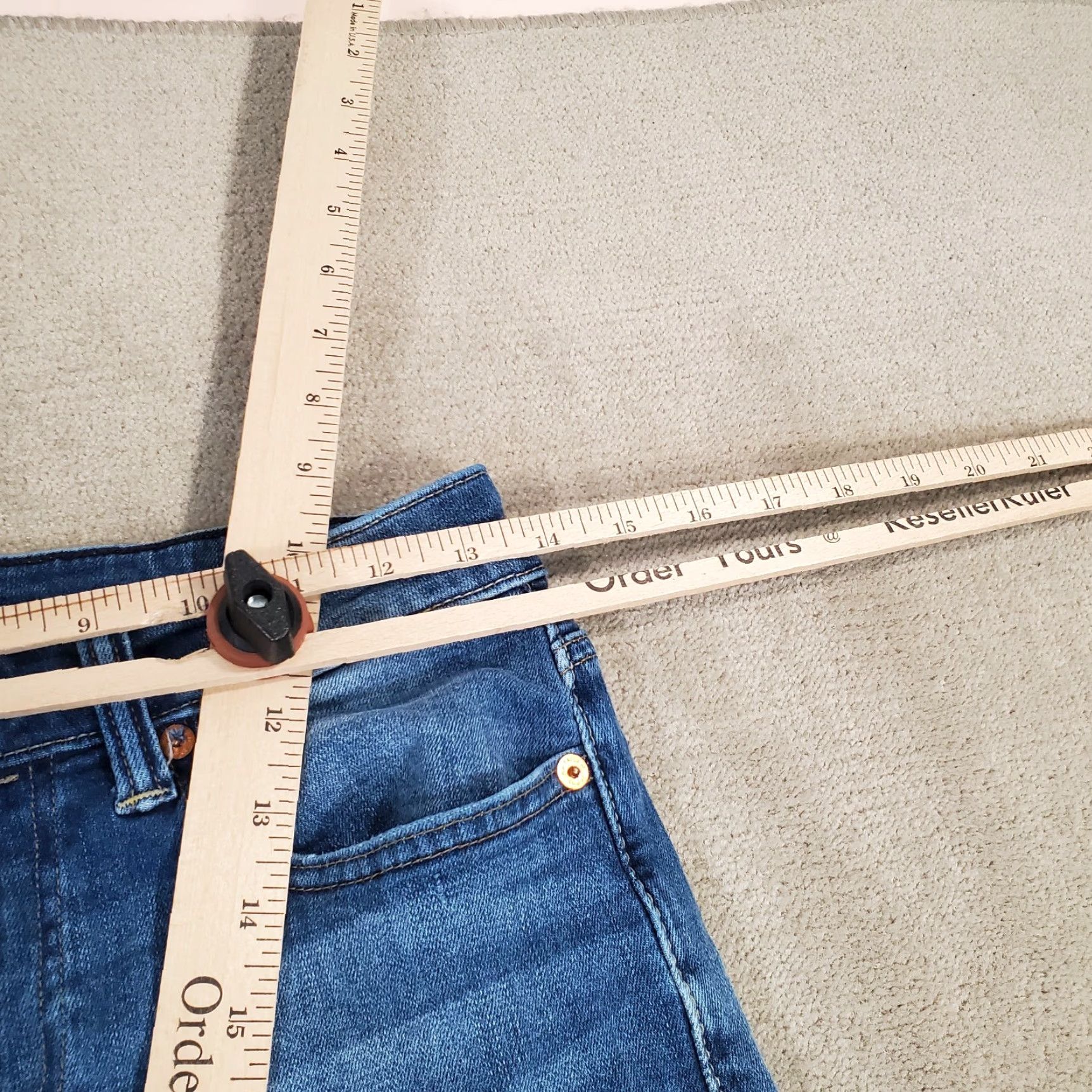 American Eagle Outfitters American Eagle Jeans Mens 28x30 Blue Original Straight Faded Medium Wash Denim Size US 28 / EU 44 - 3 Thumbnail