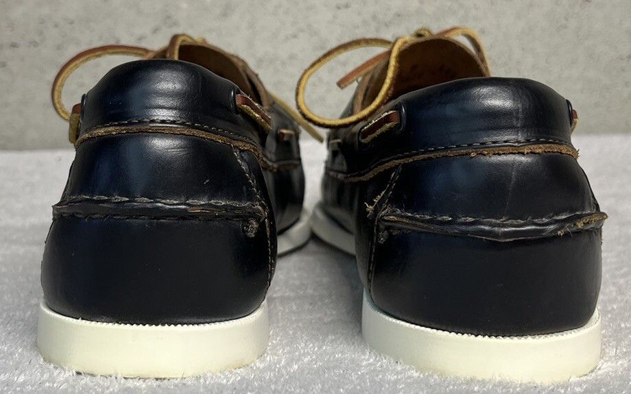 Allen Edmonds Allen Edmonds "MARITIME" Dark Navy Leather Boat Shoes 11D Size US 11 / EU 44 - 7 Thumbnail